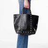 Vanessa Bruno Crinkled Leather M Cabas Tote- Leather Tote Bags