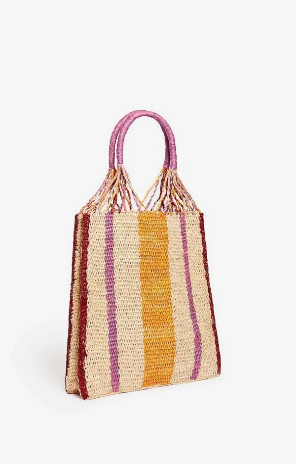 Vanessa Bruno Flat Raffia Basket- Raffia