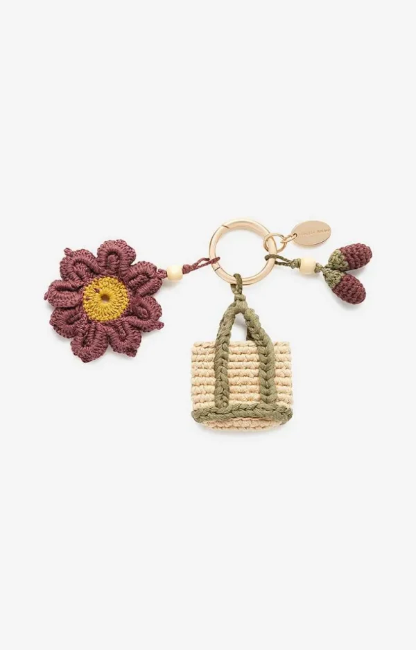 Vanessa Bruno Flower Charm- Raffia