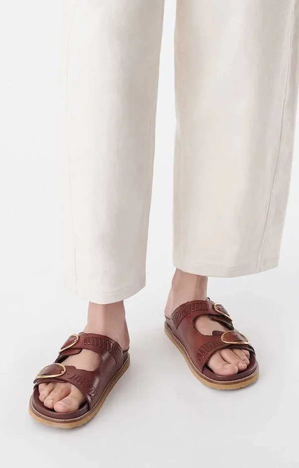 Vanessa Bruno Fussbett Sandals In Vegetable-Tanned Leather- 36 | 37