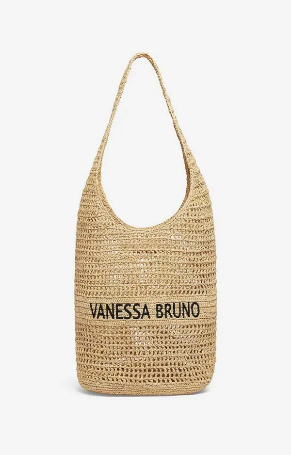 Vanessa Bruno Hobo Bag In Raffia- Raffia