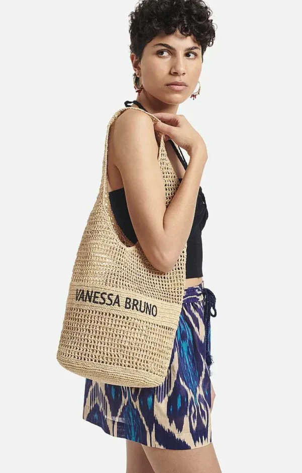 Vanessa Bruno Hobo Bag In Raffia- Raffia