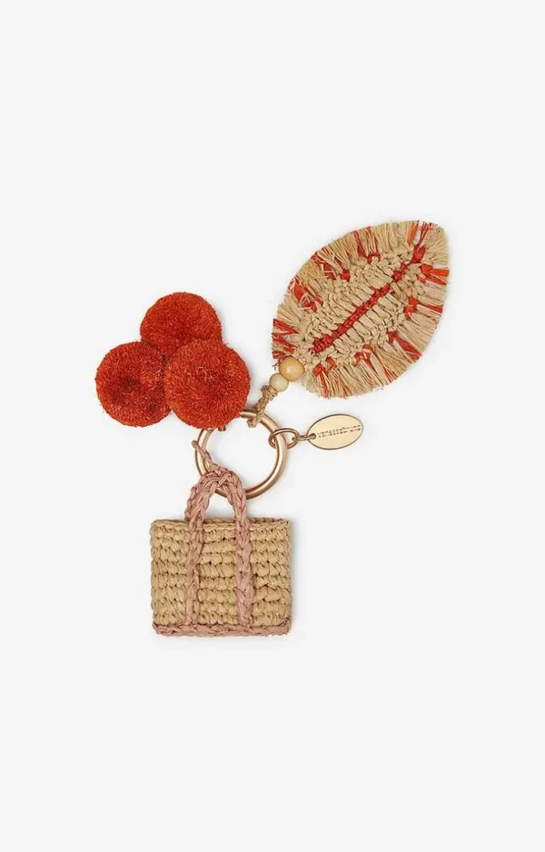 Vanessa Bruno Leaf Charm- Raffia