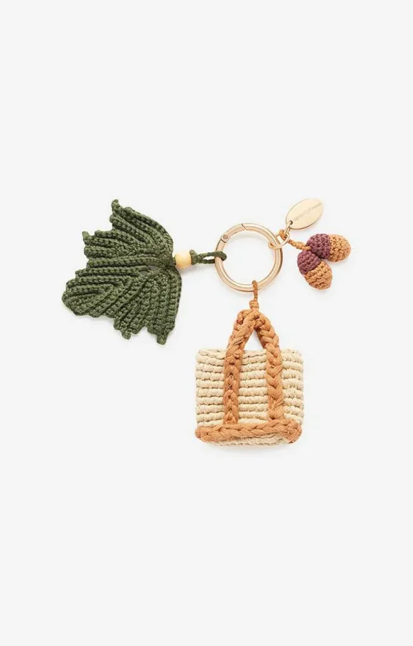 Vanessa Bruno Leaf Charm- Raffia