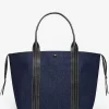 Vanessa Bruno Leather And Cotton Cabas Tote- Canvas Tote Bags