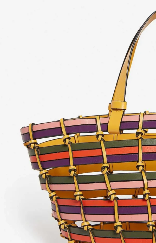 Vanessa Bruno Leather Basket- Shoulder Bags