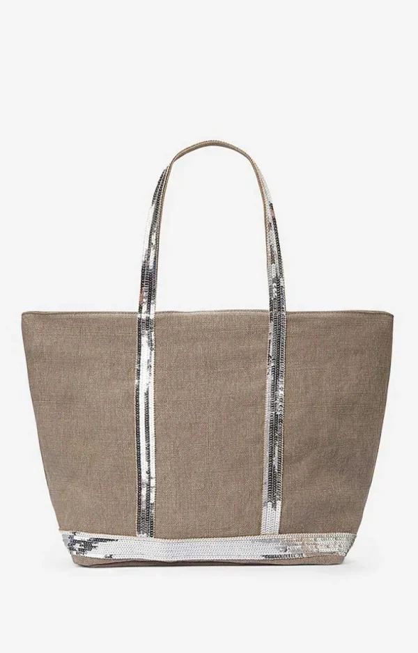 Vanessa Bruno Linen L Cabas Tote- Linen Tote Bags