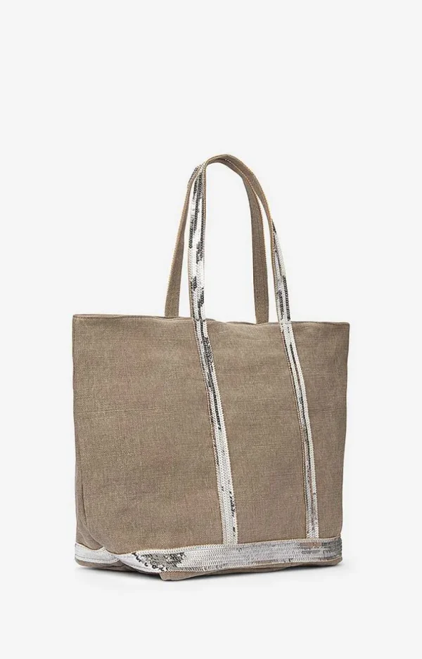 Vanessa Bruno Linen L Cabas Tote- Linen Tote Bags