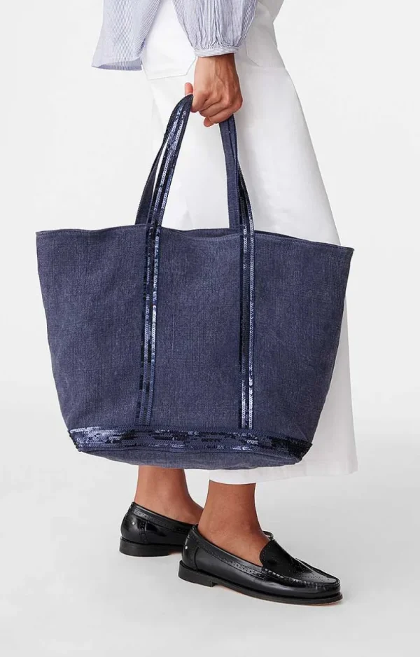 Vanessa Bruno Linen L Cabas Tote- Linen Tote Bags