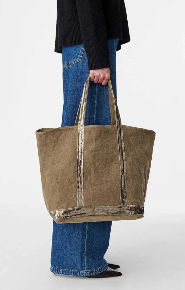 Vanessa Bruno Linen L Cabas Tote- Linen Tote Bags