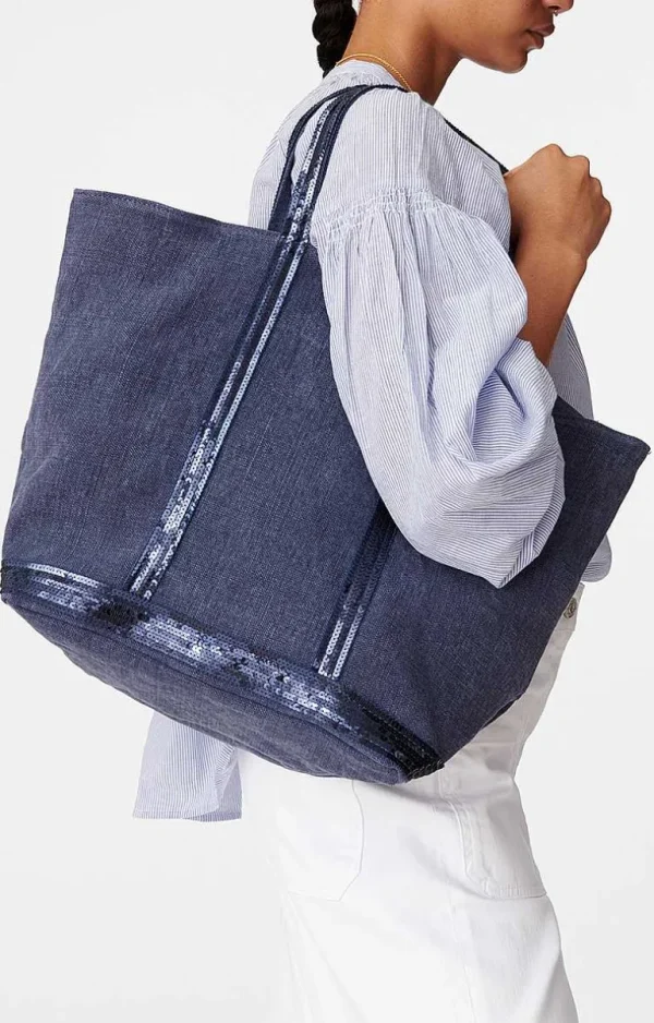 Vanessa Bruno Linen L Cabas Tote- Linen Tote Bags