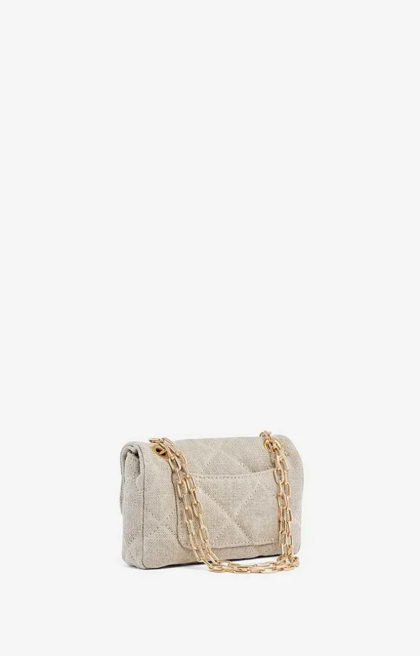 Vanessa Bruno Linen Nano Moon Bag- Moon