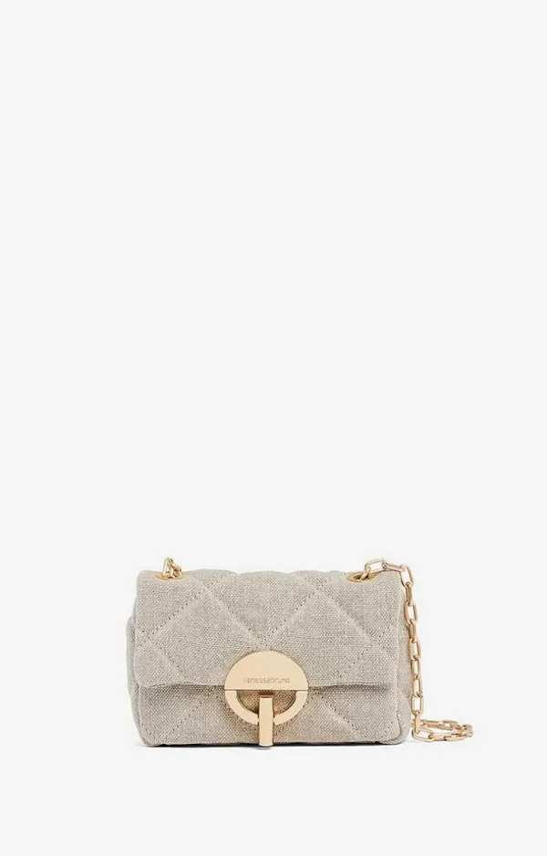 Vanessa Bruno Linen Nano Moon Bag- Moon