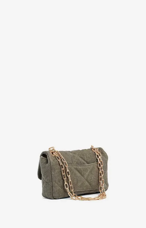 Vanessa Bruno Linen Nano Moon Bag- Moon