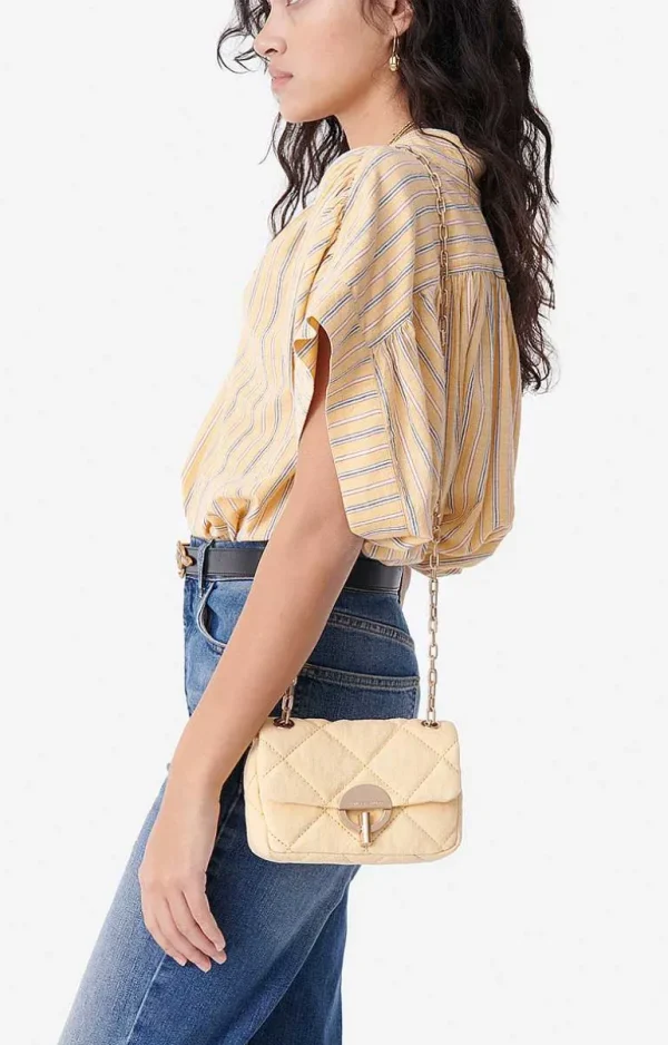 Vanessa Bruno Linen Nano Moon Bag- Moon