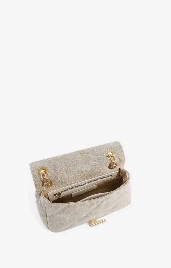 Vanessa Bruno Linen Nano Moon Bag- Moon