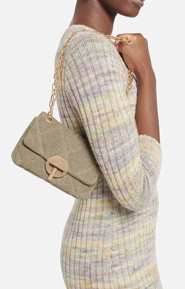 Vanessa Bruno Linen Nano Moon Bag- Moon