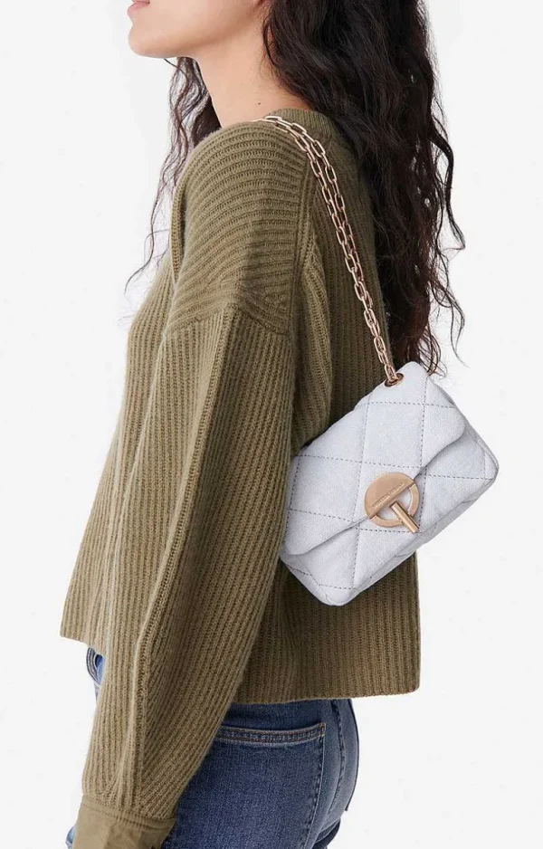 Vanessa Bruno Linen Nano Moon Bag- Moon