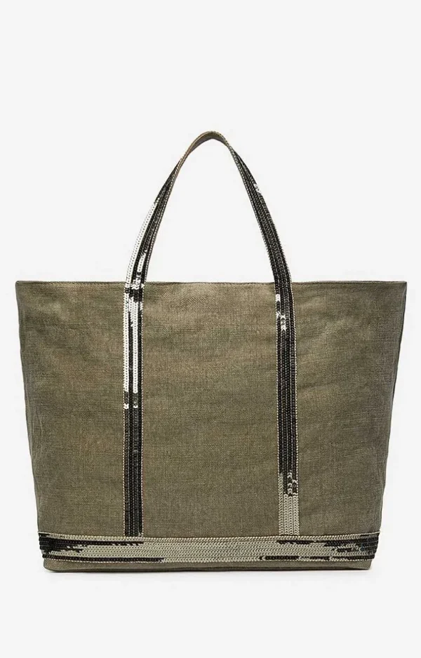 Vanessa Bruno Linen Xl Cabas Tote- Linen Tote Bags