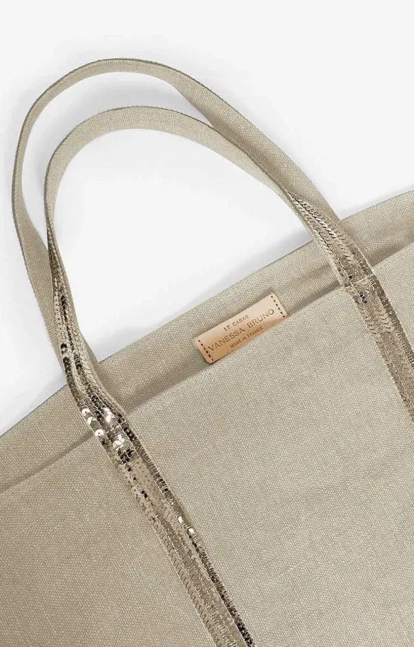 Vanessa Bruno Linen Xl Cabas Tote- Linen Tote Bags