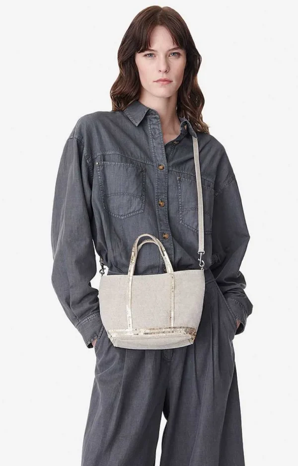 Vanessa Bruno Linen Xs Cabas Tote- Linen Tote Bags