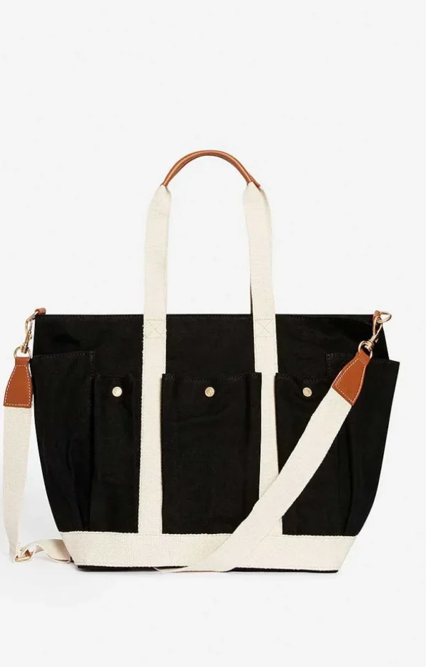 Vanessa Bruno Multi-Pocket L Cabas Tote- Canvas Tote Bags