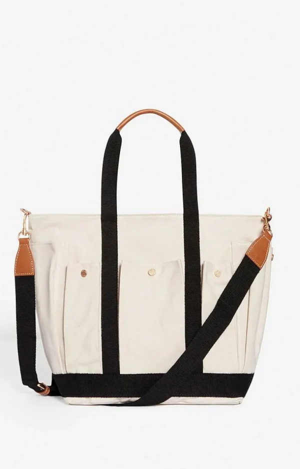 Vanessa Bruno Multi-Pocket L Cabas Tote- Canvas Tote Bags