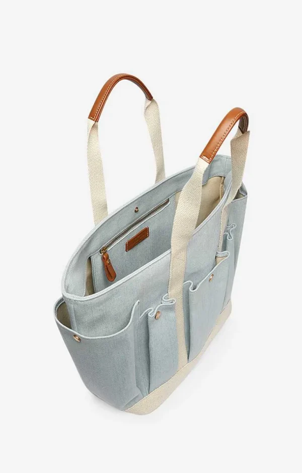 Vanessa Bruno Multi-Pocket L Cabas Tote- Canvas Tote Bags