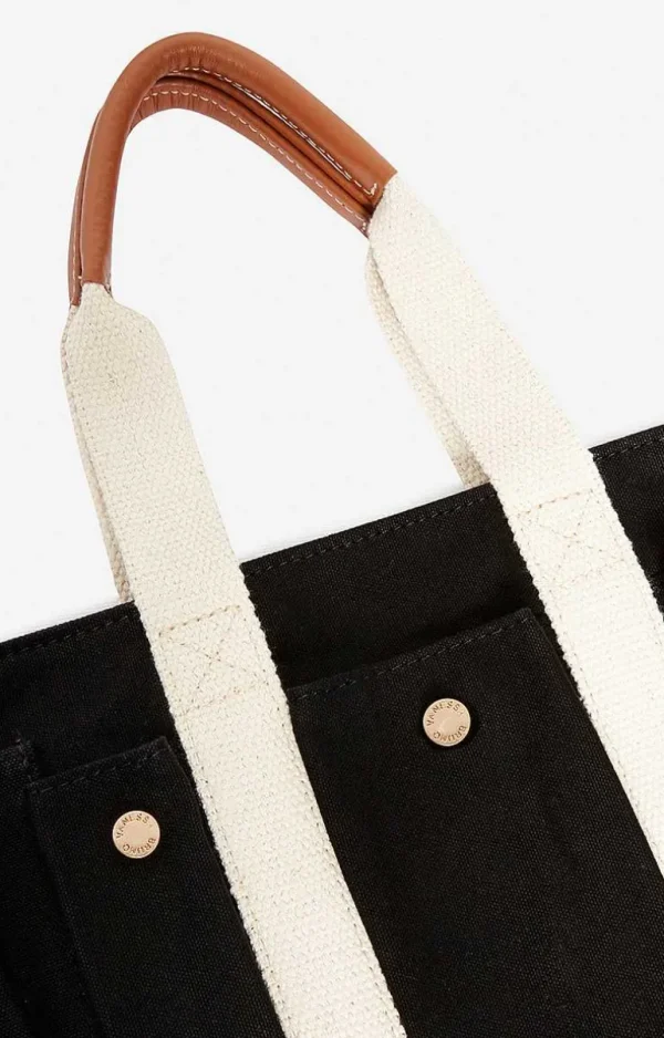 Vanessa Bruno Multi-Pocket S Cabas Tote- Canvas Tote Bags