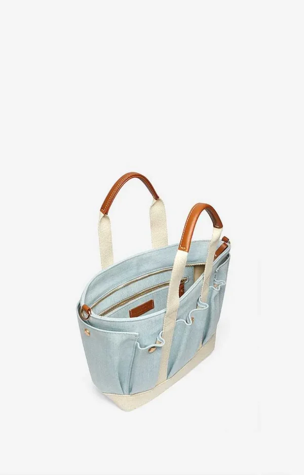 Vanessa Bruno Multi-Pocket S Cabas Tote- Canvas Tote Bags