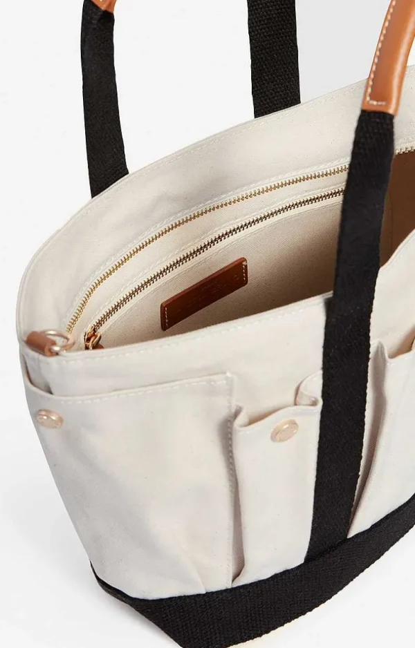 Vanessa Bruno Multi-Pocket S Cabas Tote- Canvas Tote Bags