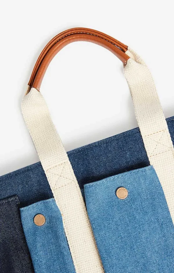 Vanessa Bruno Multi-Pocket S Cabas Tote- Canvas Tote Bags