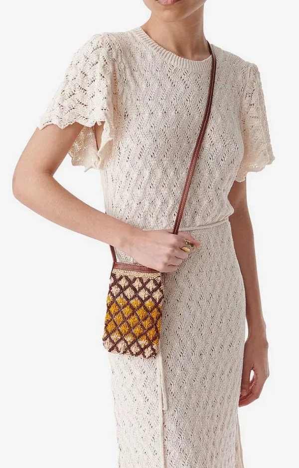 Vanessa Bruno Phone Pouch- Raffia