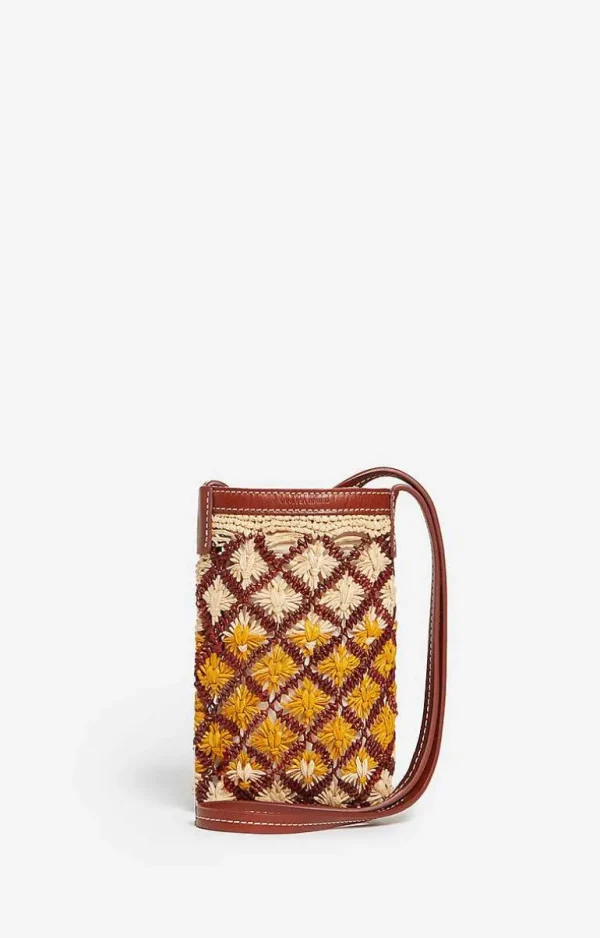 Vanessa Bruno Phone Pouch- Raffia