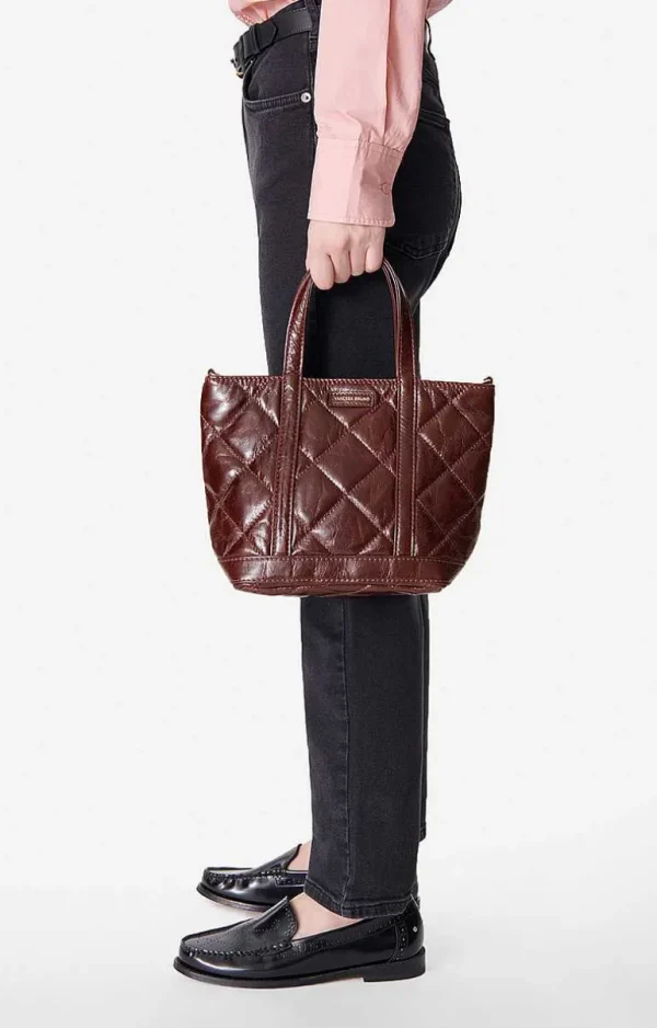 Vanessa Bruno Quilted Leather S Cabas Tote- Accessories