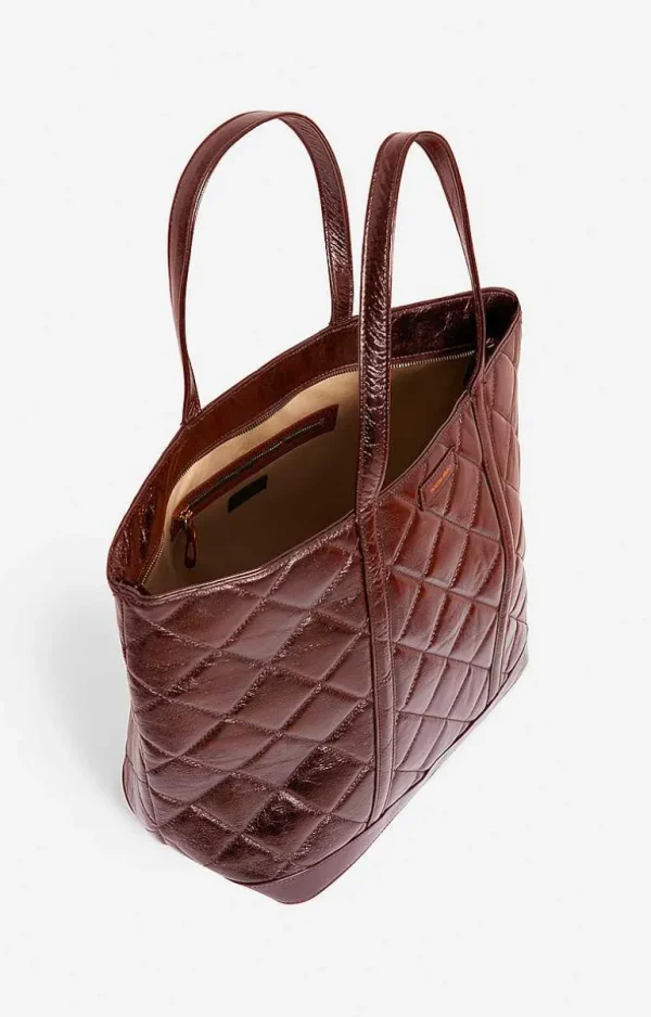 Vanessa Bruno Quilted Leather Xl Cabas Tote- Accessories