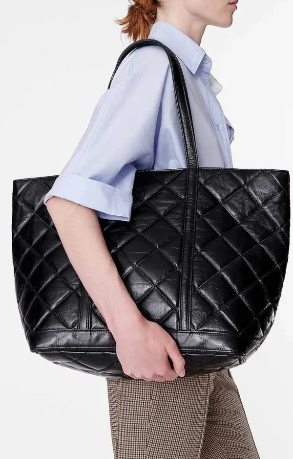 Vanessa Bruno Quilted Leather Xl Cabas Tote- Accessories