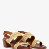 Vanessa Bruno Raffia & Leather Sandals- Raffia