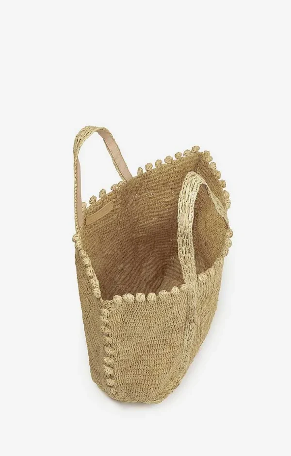 Vanessa Bruno Raffia Bubbles L Cabas Tote- Raffia