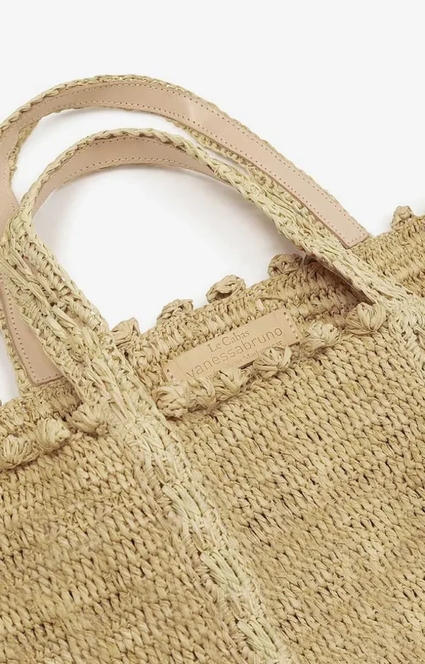 Vanessa Bruno Raffia Bubbles L Cabas Tote- Raffia