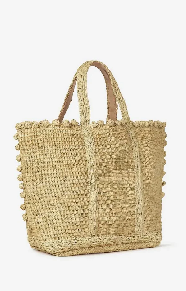 Vanessa Bruno Raffia Bubbles L Cabas Tote- Raffia