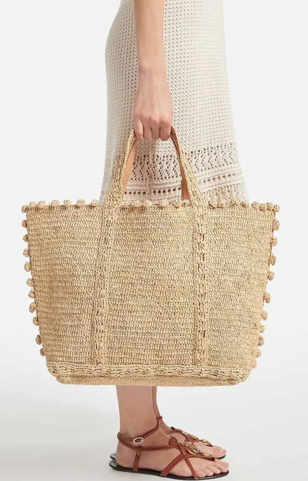 Vanessa Bruno Raffia Bubbles L Cabas Tote- Raffia