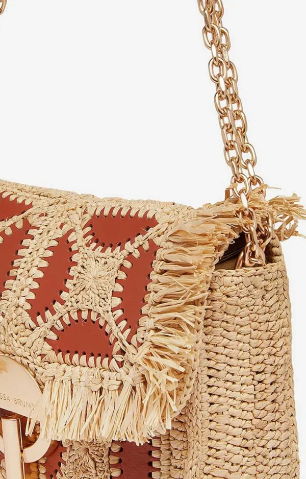 Vanessa Bruno Raffia Moon Bag- Raffia