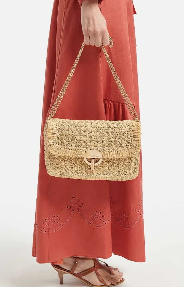 Vanessa Bruno Raffia Moon Bag- Raffia