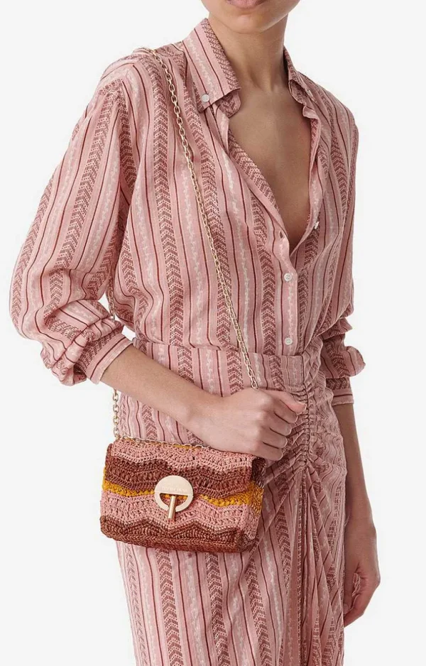 Vanessa Bruno Raffia Nano Moon Bag- Raffia