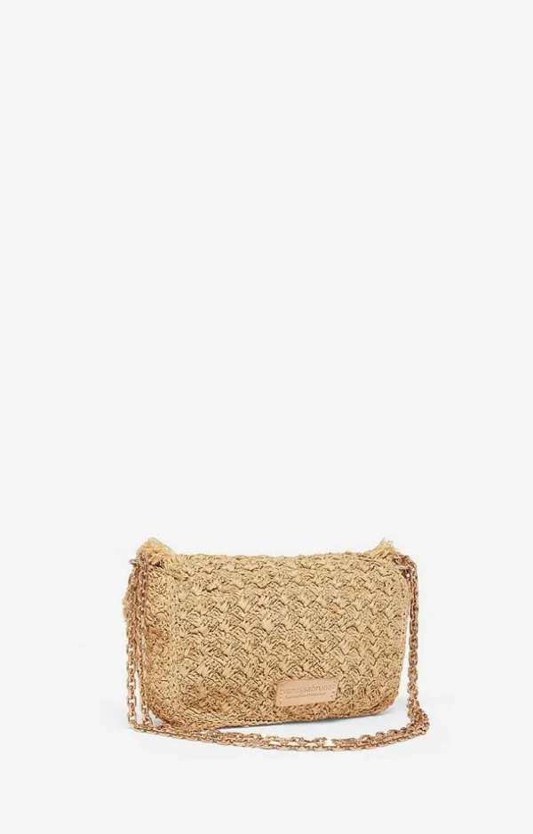 Vanessa Bruno Raffia Small Moon Bag- Raffia