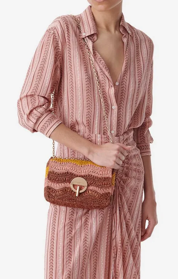 Vanessa Bruno Raffia Small Moon Bag- Raffia