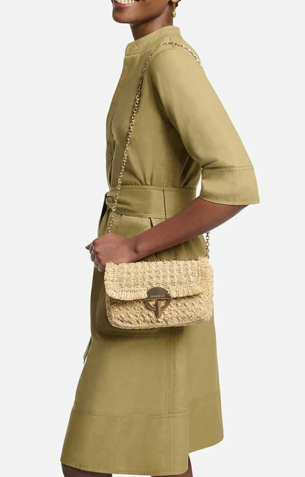 Vanessa Bruno Raffia Small Moon Bag- Raffia