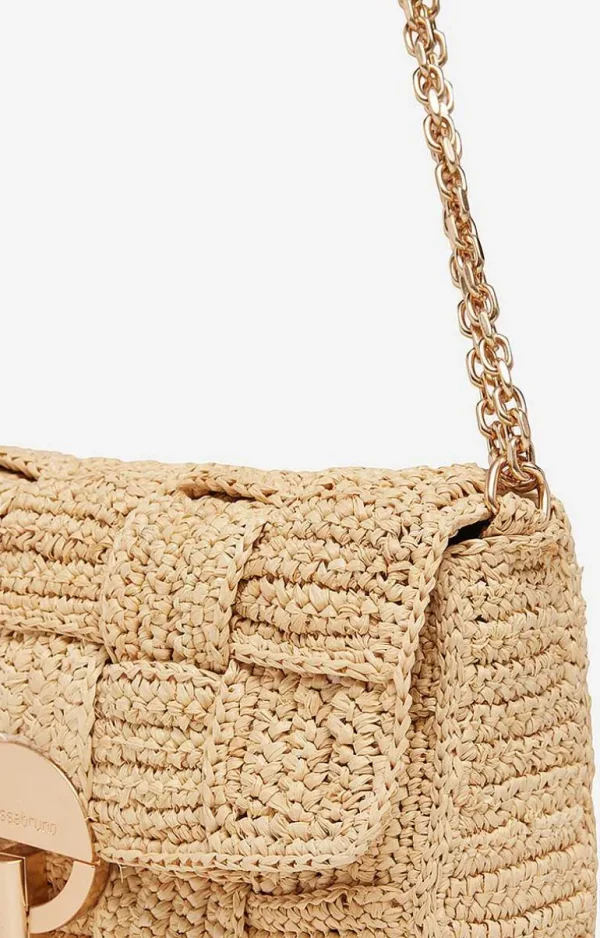 Vanessa Bruno Raffia Small Moon Bag- Raffia