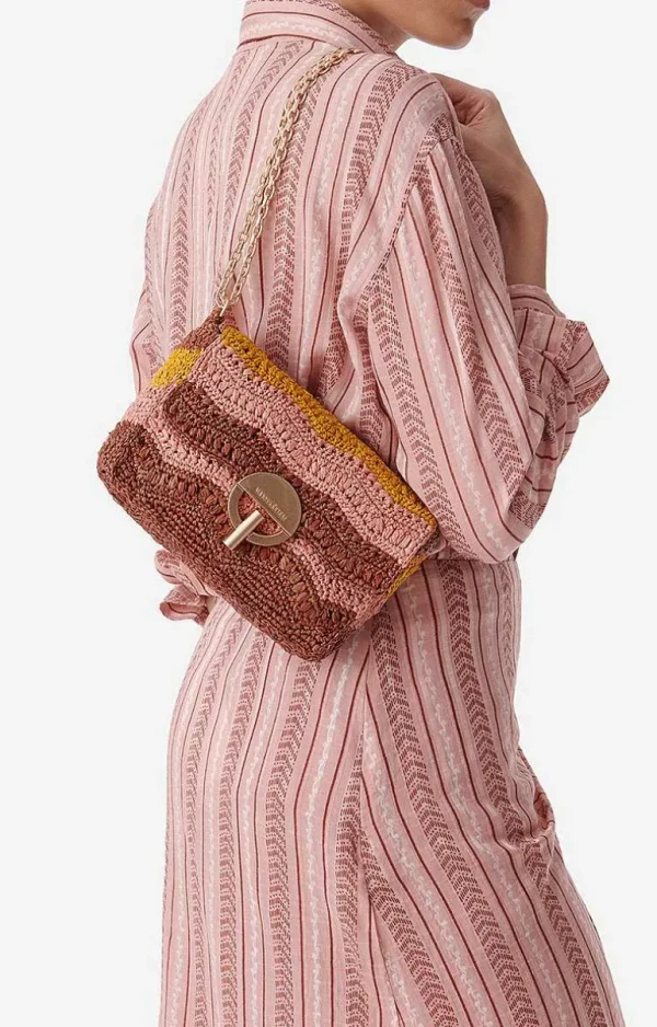 Vanessa Bruno Raffia Small Moon Bag- Raffia